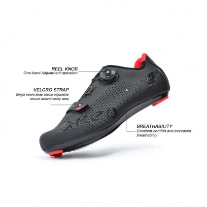 Road Bike Cycling Shoe - BLACK / BLACK / Blue